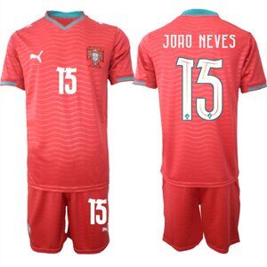 Joao Neves Red 2026 WC Soccer Jersey Suit